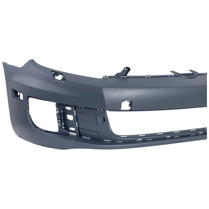 Primed Front Bumper Cover 5K0807217CFGRU VW1000185 Replacement For Volkswagen Golf 2010 2011 2012 2013 2014 Replacement For GTI 2010-2014 With Headlight Washer Holes Primed