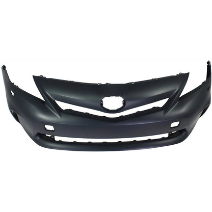Primed Bumper Cover 5211947924 TO1000390 Replacement For Toyota Prius 2012 2013 2014 V LED Headlamps Front Primed