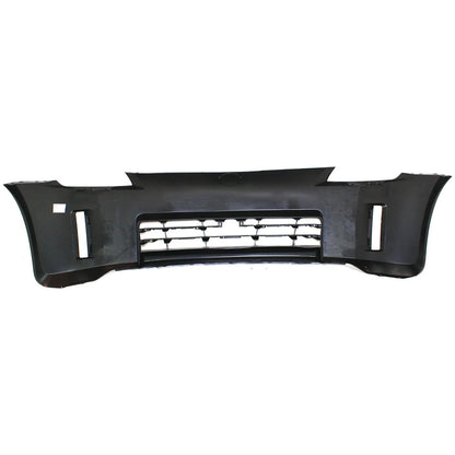 Primed Front Bumper Cover FBM22CF40H NI1000234 Replacement For Nissan 350Z 2006 2007 2008 2009 with Fog Lamp Holes Primed