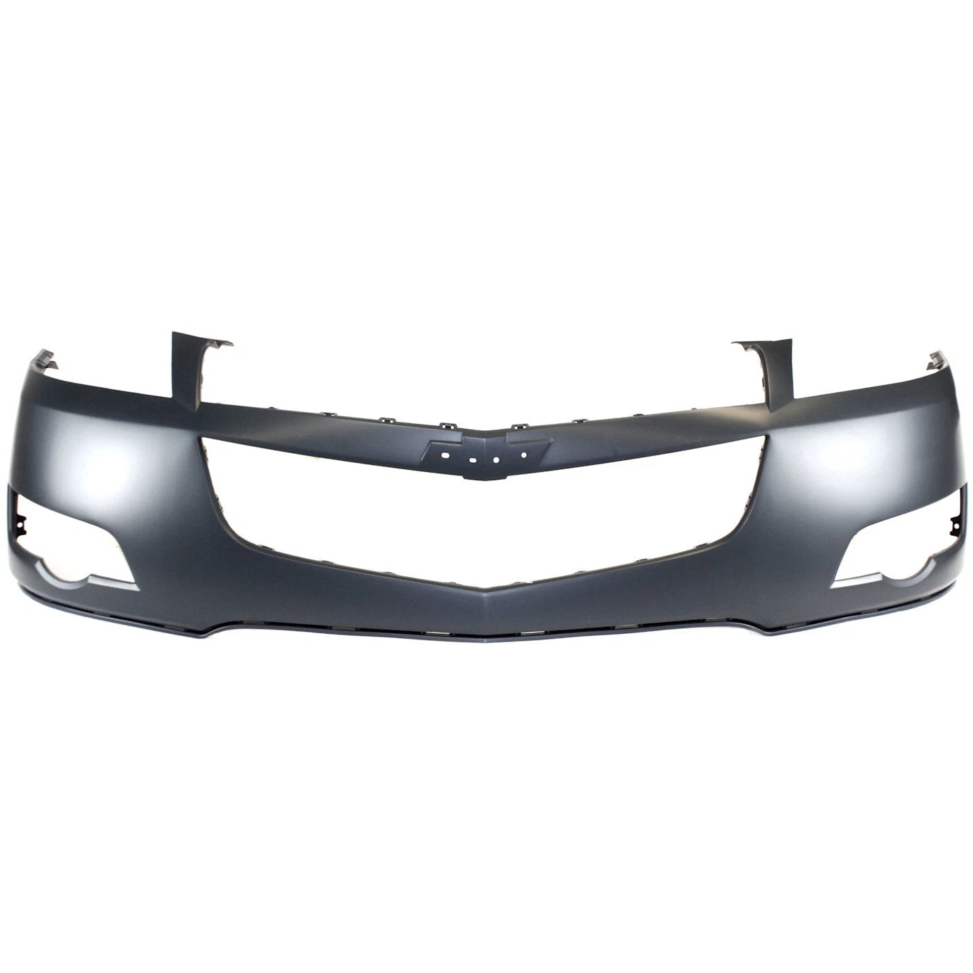 Primed Front Upper Bumper Cover 25955129 GM1000897 Replacement For Chevy Traverse 2009 2010 2011 2012 with Fog Lamp Holes Primed